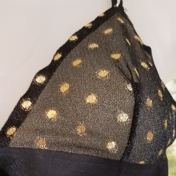 Criss cross Black Gold bralette d17 - Picture 2 of 5